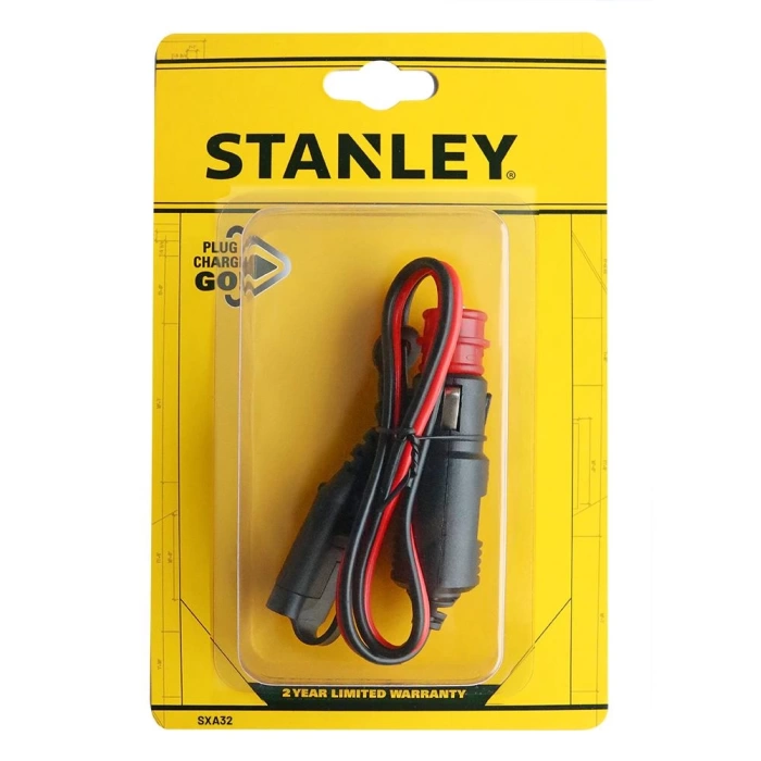 STANLEY SXA32 12V Araç Çakmaklık Uçlu Akü Şarj Bağlantı Kablosu