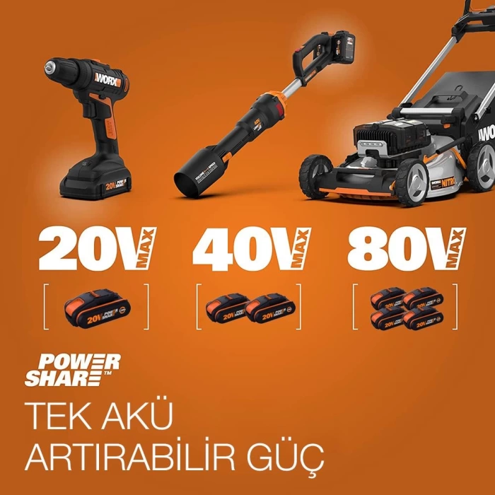 WORX WA3014 20Volt 4.0Ah. Li-ion PowerShare Pro Yedek Akü