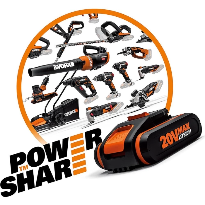 WORX WA3604 20Volt 4.0Ah PowerShare Li-ion Akü ve Akü Şarj Cihazı