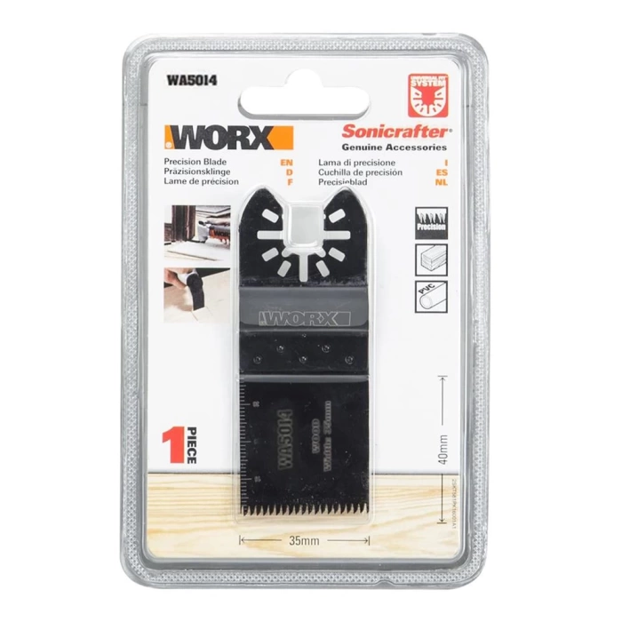 WORX WA5014 Çok Amaçlı Raspalama Makinası İçin 35x40mm Metal, Ahşap, Fiberglas, PVC Universal Kesme Bıçağı