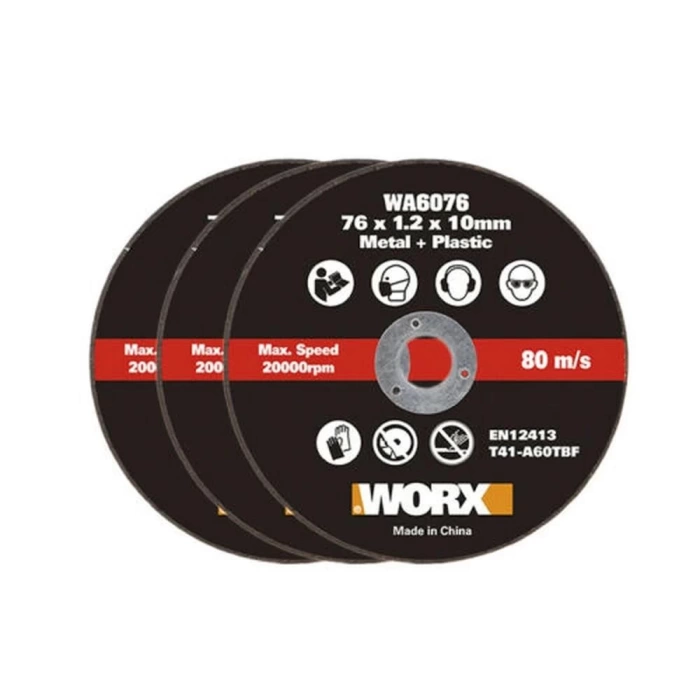 WORX WA6076.3 WX801 İçin 76x10mm 3 Adet Metal ve PVC Kesme Taşı