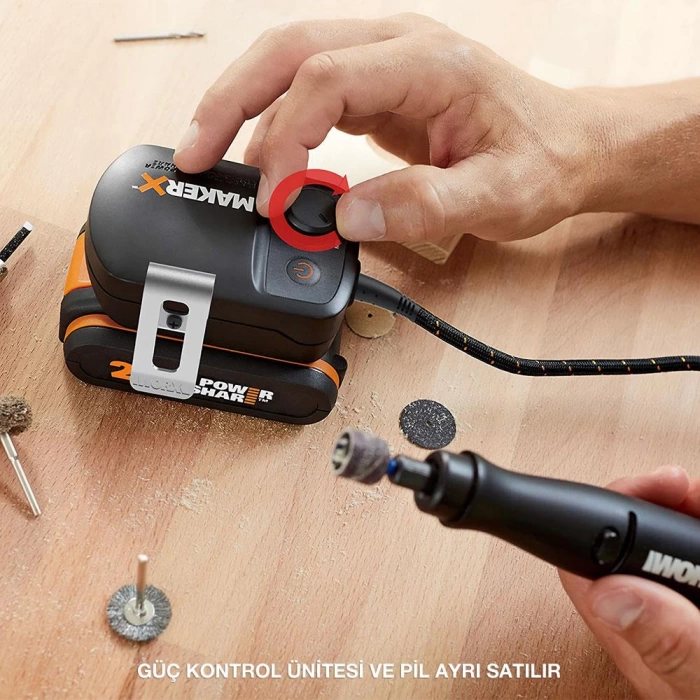 WORX WA7161 MAKERX 20Volt HUBX USB Portlu Devir Ayarlı Adaptör (Akü Dahil Değildir)