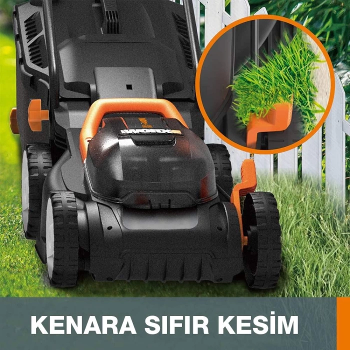 WORX WG779E 40Volt 2.5Ah. Li-ion 34CM Profesyonel Şarjlı Çim Biçme