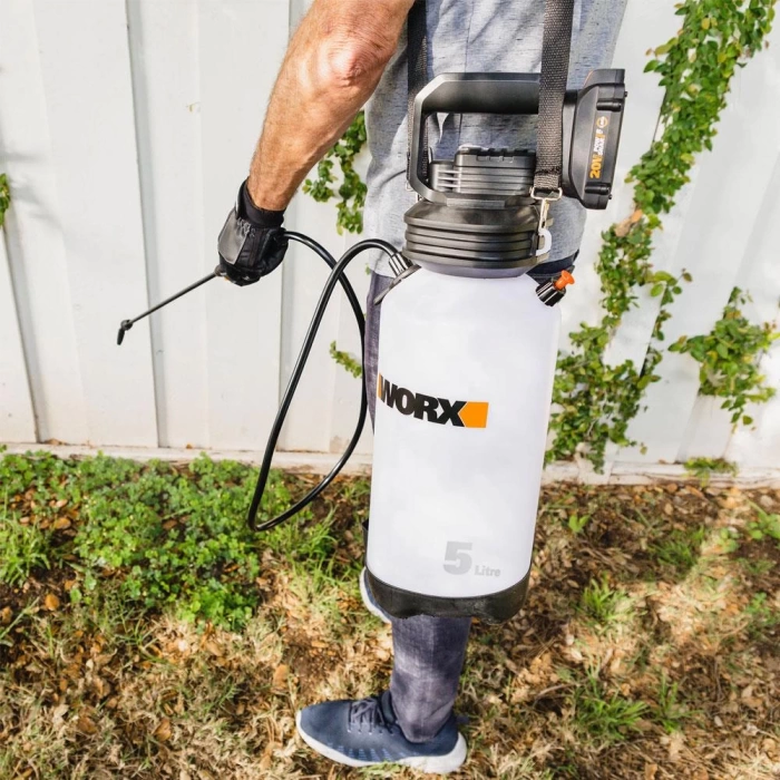 WORX WG829E 20Volt 2.0Ah. Li-ion 5Lt. Omuz Askılı Basınçlı İlaçlama ve Dezenfektan Pompası