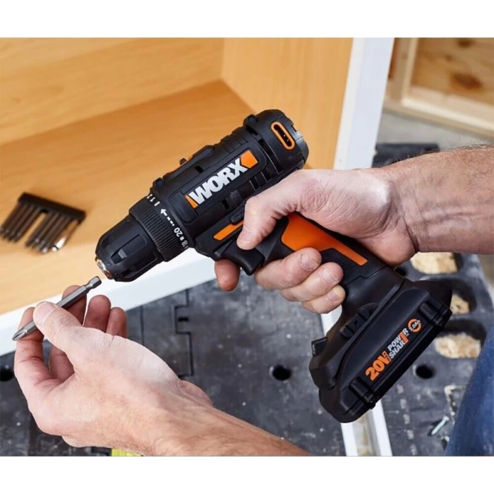 WORX WX100 20Volt/2.0Ah. Li-ion Tek Akülü Profesyonel Şarjlı Matkap