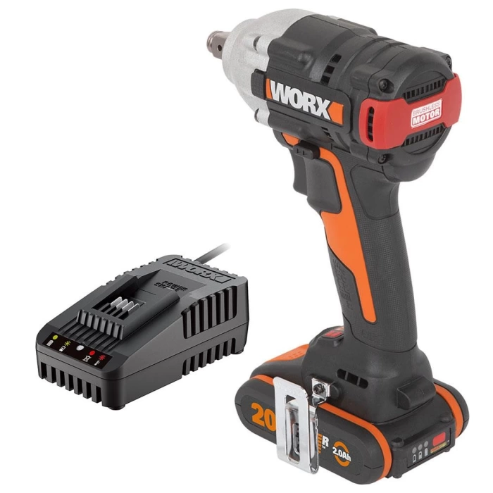 WORX WX272.9C 20Volt/2.0Ah Li-ion Tek Akülü Şarjlı 300Nm Kömürsüz Profesyonel Somun Sıkma