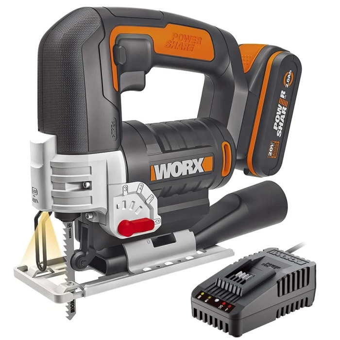 WORX WX543.9C 20Volt 2.0Ah Li-ion Profesyonel Tek Akülü Şarjlı Dekupaj Testere