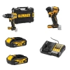 Dewalt DCD805NT Kömürsüz Darbeli Matkap + DCF850N Kömürsüz Darbeli Tornavida Seti