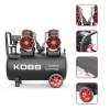 KOBB KBK50S2 4.0HP 50Lt 8Bar Çift Motorlu Yağsız Sessiz Taşınabilir Hava Kompresörü