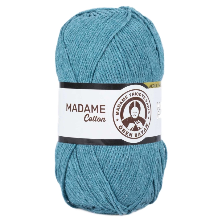 1 Adet Madame Cotton El Örgü İpi Yünü 100 gr 015 Petrol Yeşil