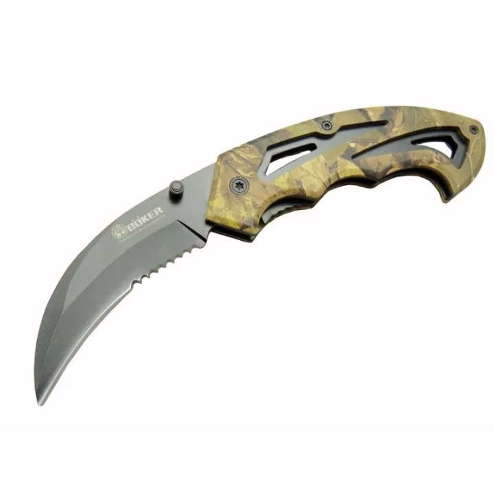 2-6 Karambit Outdoor Çakı 19 Cm - Plastik Kamuflaj Saplı