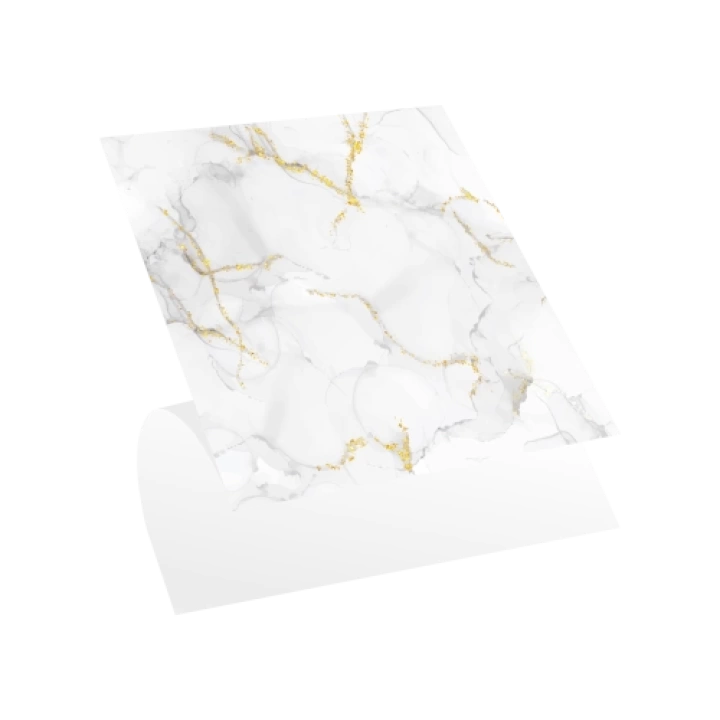 30x30 Cm Pvc Yer Karosu 4lü Paket - Mermer Desenli Beyaz