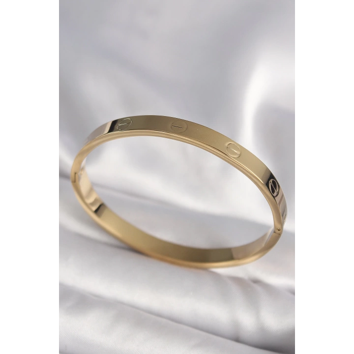 316L Çelik Gold Renk Cartier Model Kadın Kelepçe - TJ-BB6737