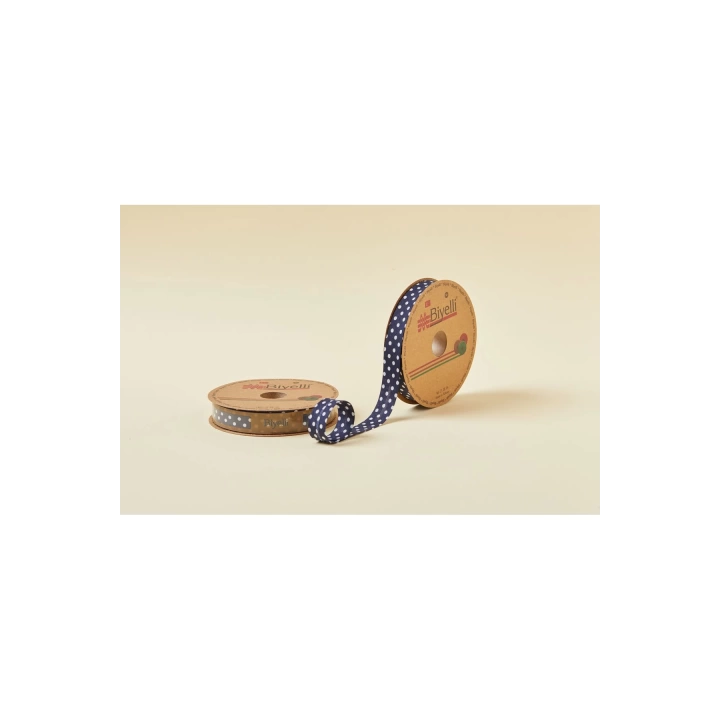 Biye Büyük Puanlı Katlı A19 Lacivert 2 cm 25 Metre %65 Koton %35 Polyester
