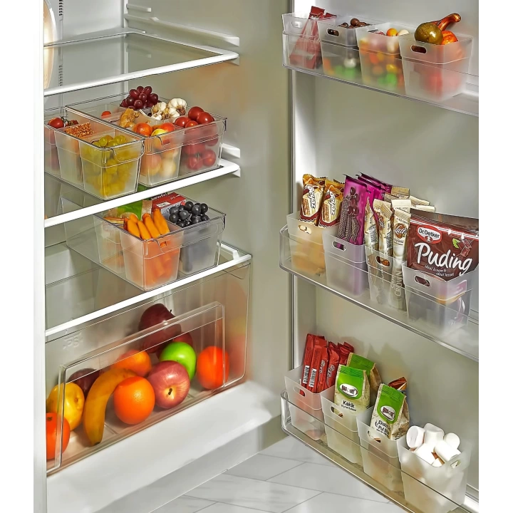 6 Lı Buzdolabı İçi Mini Düzenleyici Kutu Organizer - Buzdolabı Kapak Düzenleyici