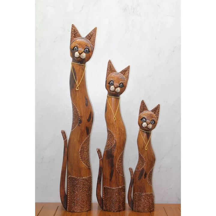 Ahşap 3lü Kedi Seti 1 Metre. Trendy:2