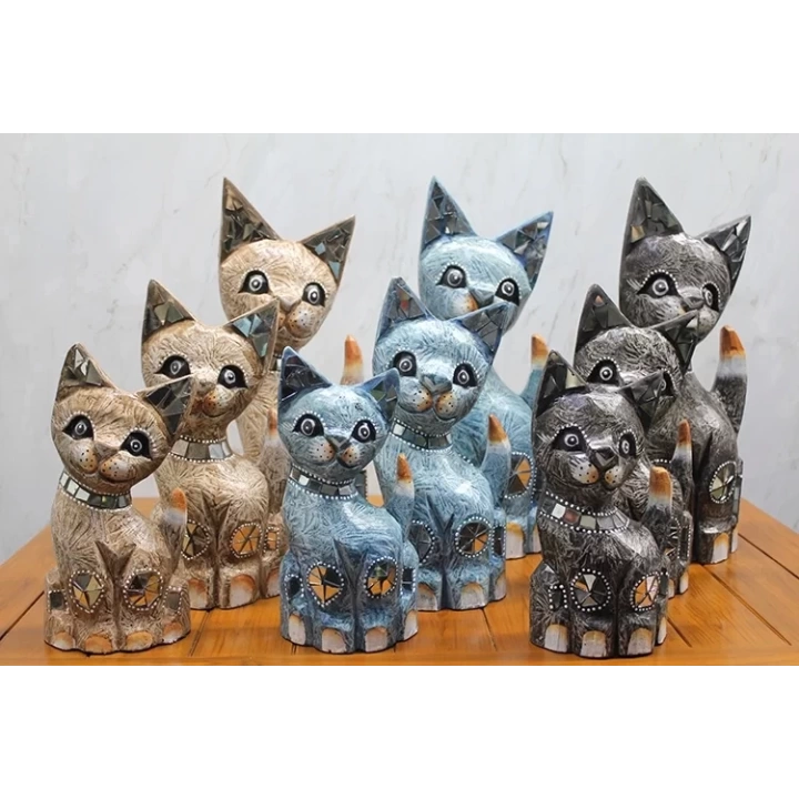 Ahşap 3lü Kedi Seti 40 Cm Trendy:4