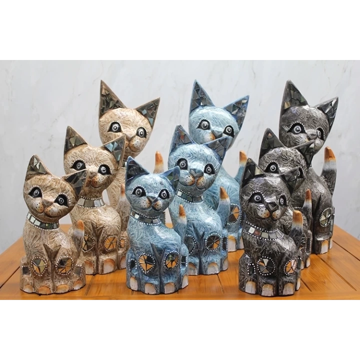 Ahşap 3lü Kedi Seti 40 Cm Trendy:4