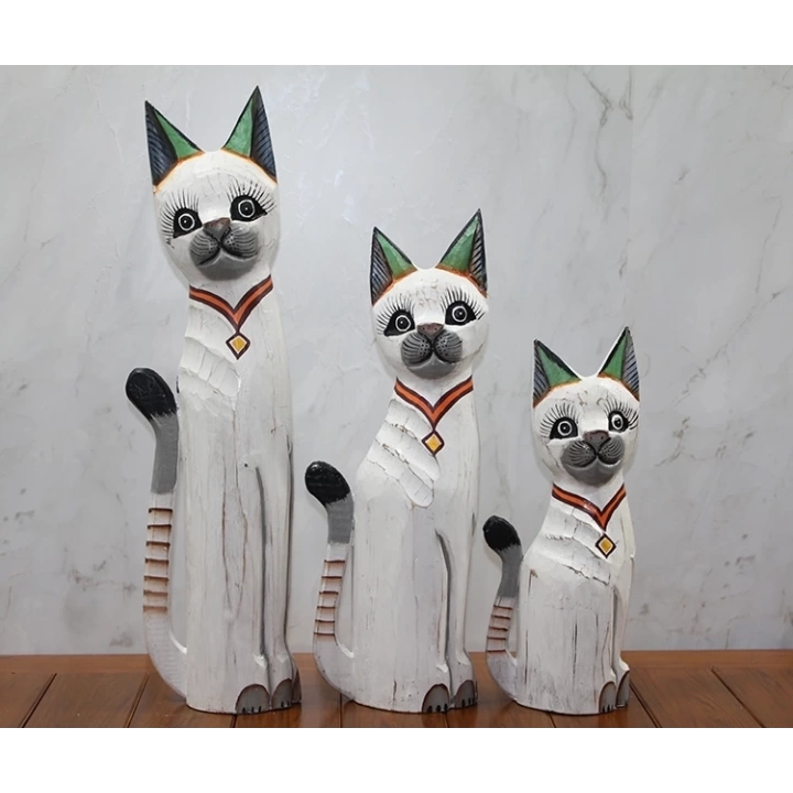 Ahşap 3lü Kedi Seti 50 Cm Okas:1