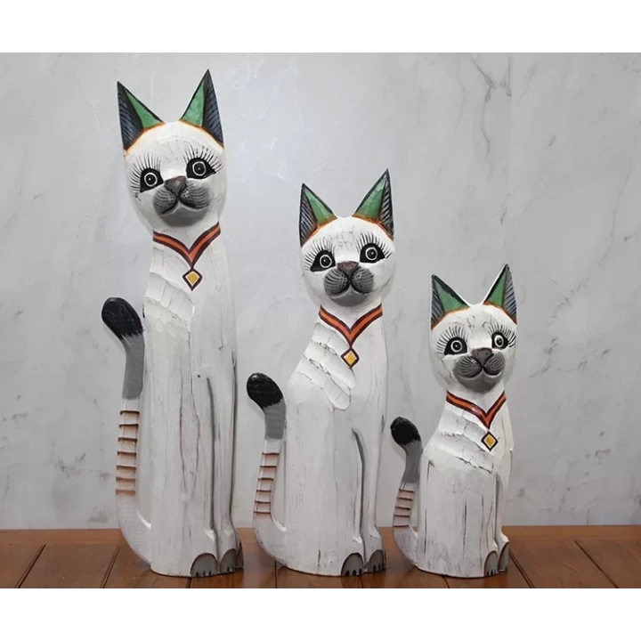 Ahşap 3lü Kedi Seti 50 Cm Okas:1