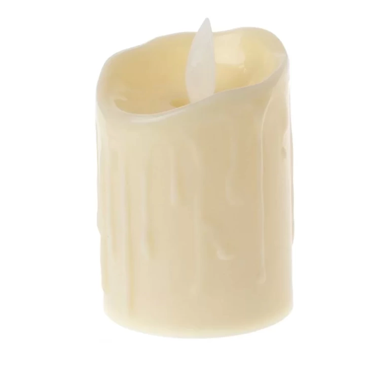 Alevli Led Mum Hareketli Alev Görünümlü Dekoratif Mum - 3lü Set (orta Boy)