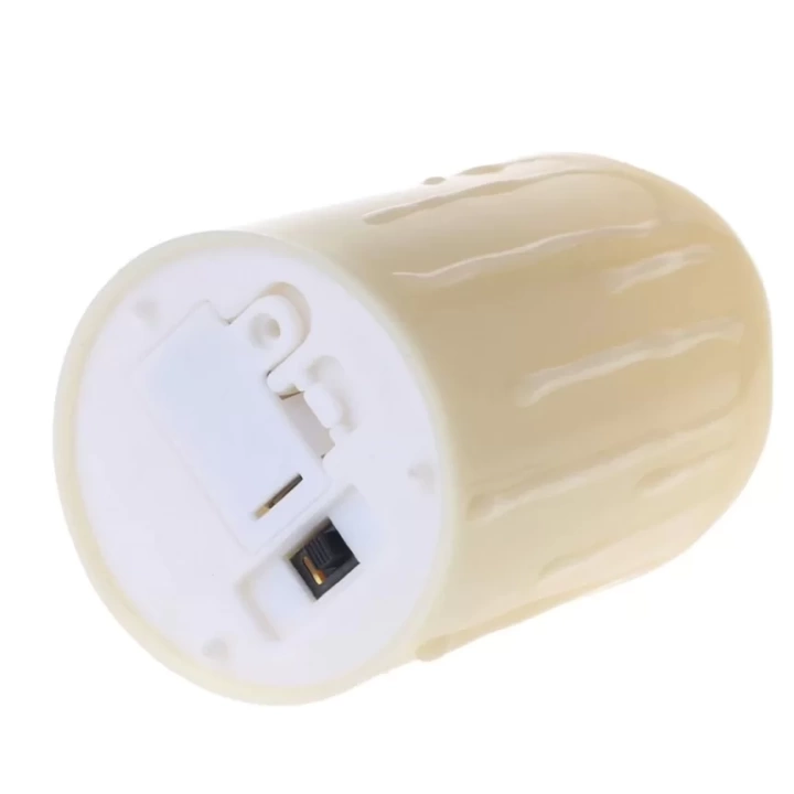 Alevli Led Mum Hareketli Alev Görünümlü Dekoratif Mum - 3lü Set (orta Boy)