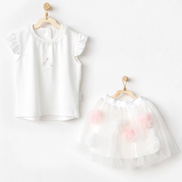 Andywawa Ac24503 Petit Love 2li Bebek Takım Ekru