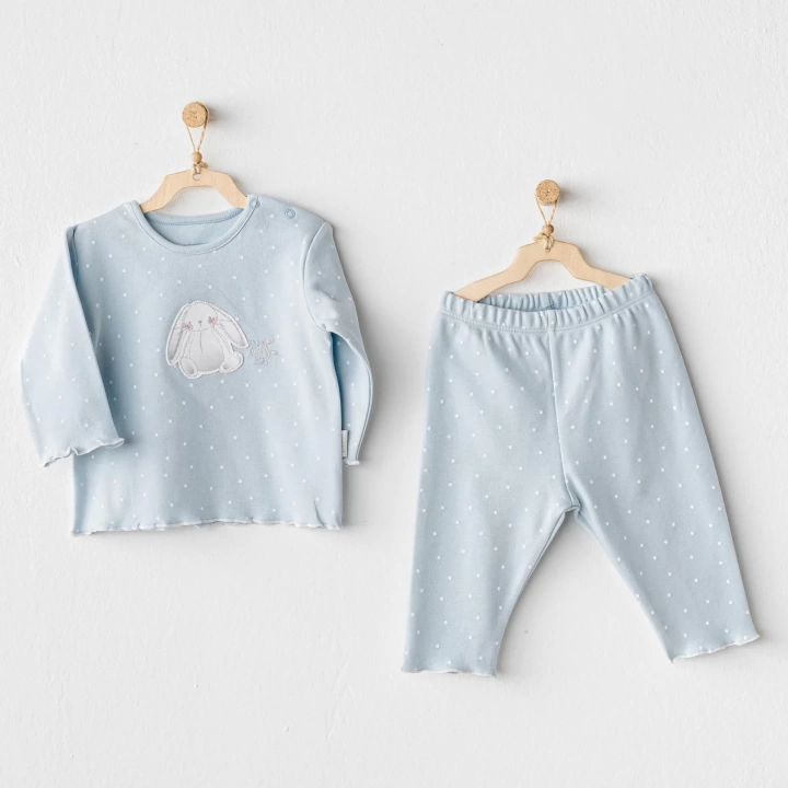 Andywawa Ac25636 Cuddly Bunny Bear 2li Takım Blue