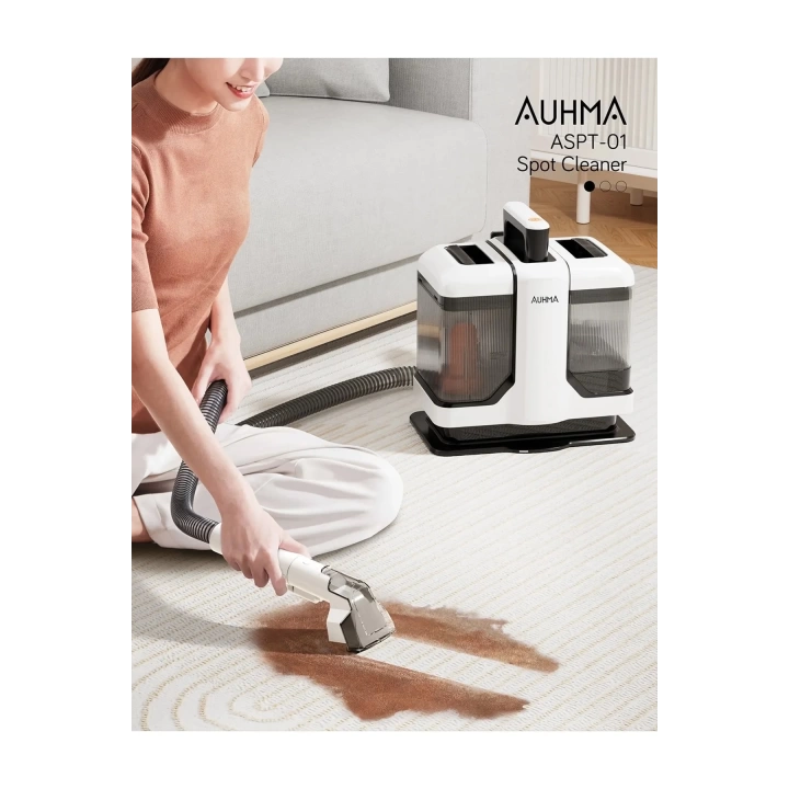 Auhma Koltuk Ve Halı Yıkama Makinesi 2 Başlıklı Leke Çıkarıcı 450 Watt Siyah
