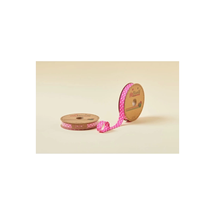 Biye Büyük Puanlı Katlı A21 Fuşya 2 cm 25 Metre %65 Koton %35 Polyester