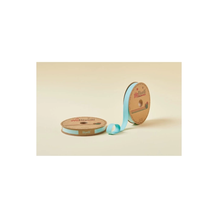 Biye Koton Katlı D20 Açık Mint 2 cm 25 Metre %65 Koton %35 Polyester