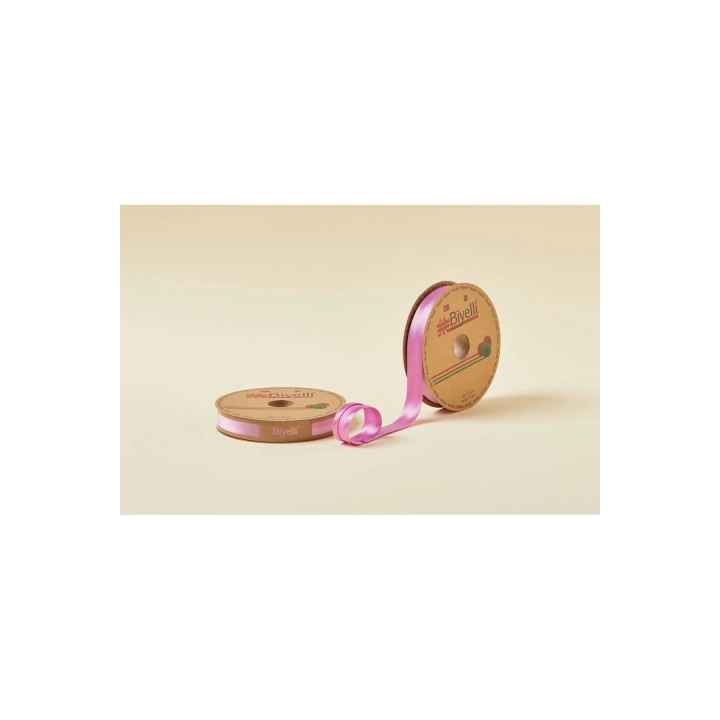 Biye Saten Katlı 053 Koyu Pembe 2 cm 25 Metre %100 Polyester