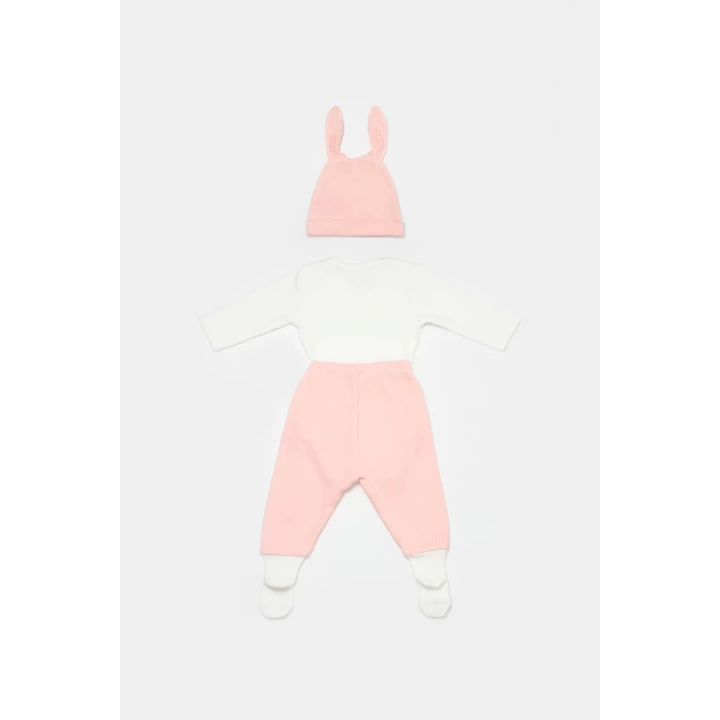 Bunny 3lü Bebek Takım  Pembe