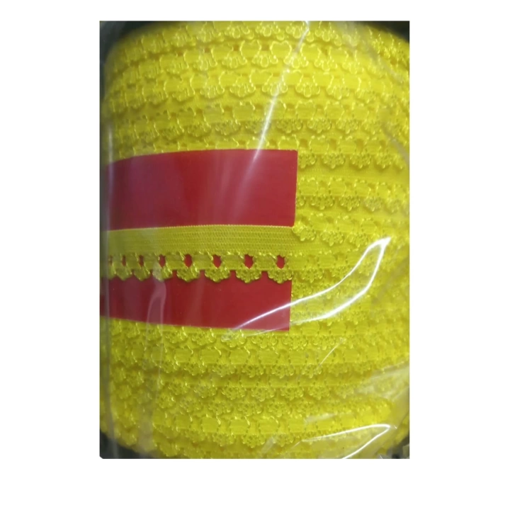 Çamaşır Lastiği Dantelli 1 cm 75 Metre 1 Top Sarı