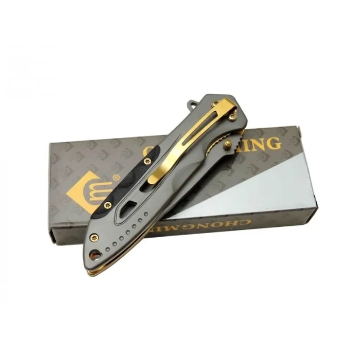 Chongming Cm84 Çakı Titanyum Gold 20 Cm Manuel, Kemerlikli