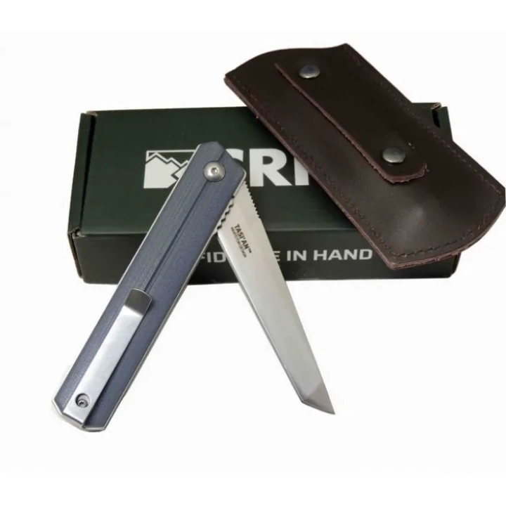 Crkt 15ff Gri Tasian Tanto Çakı 20 Cm , Deri Kılıflı