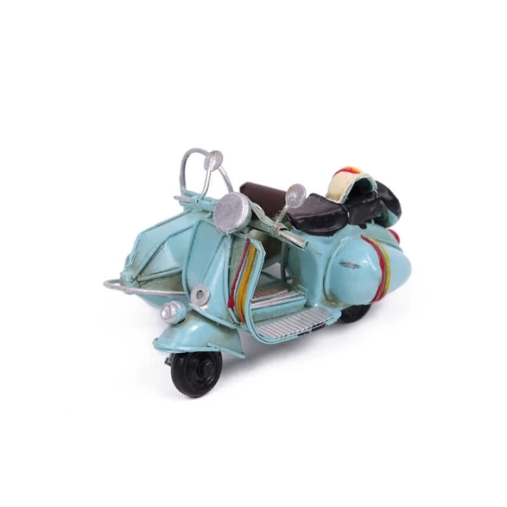 Dekoratif Metal Scooter Sepetli