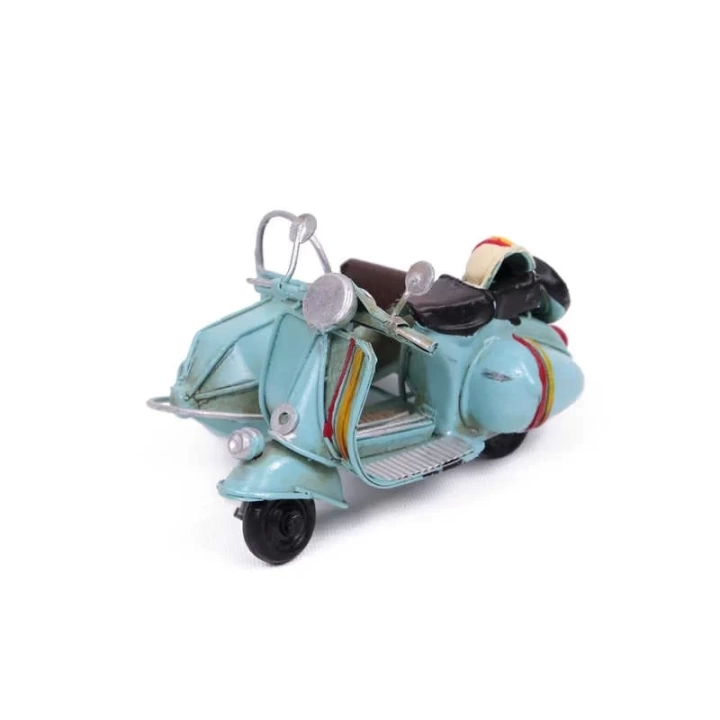 Dekoratif Metal Scooter Sepetli