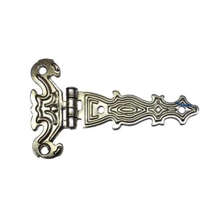 Dekoratif, Sac Tek Kuyruklu Menteşe - 40x68 mm, Küçük, Nikel, 1 Adet