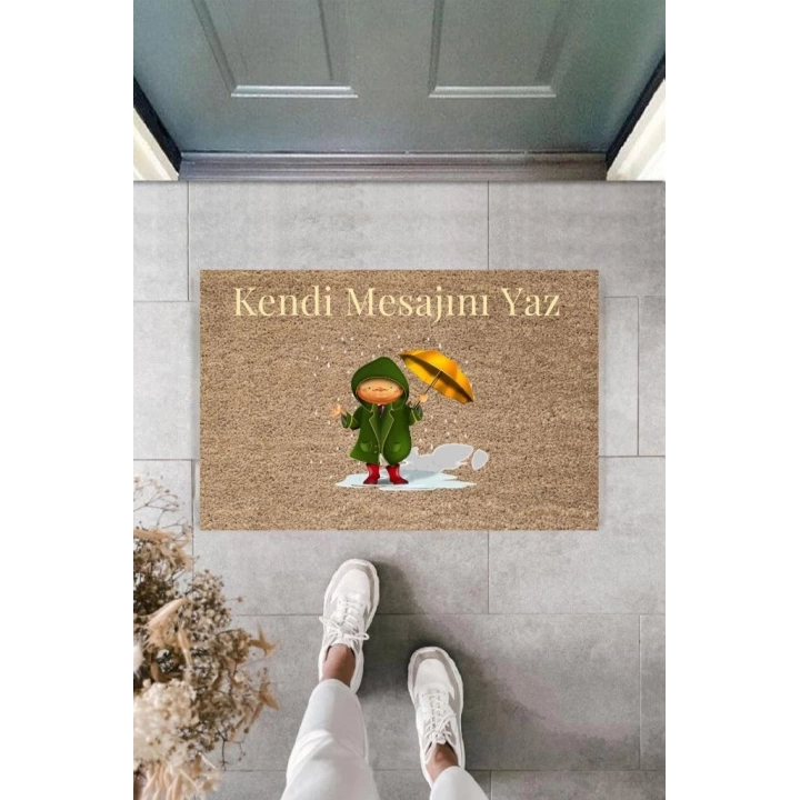 Dijital Baskı Kişiye Özel İç Kapı Dekorasyon Paspas  PS11269