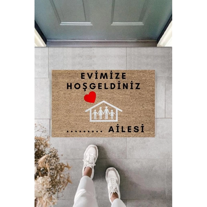 Dijital Baskı Kişiye Özel İç Kapı Dekorasyon Paspas PS11304