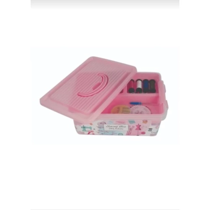 Dikiş Kutusu 5 Litre Büyük  Pembe