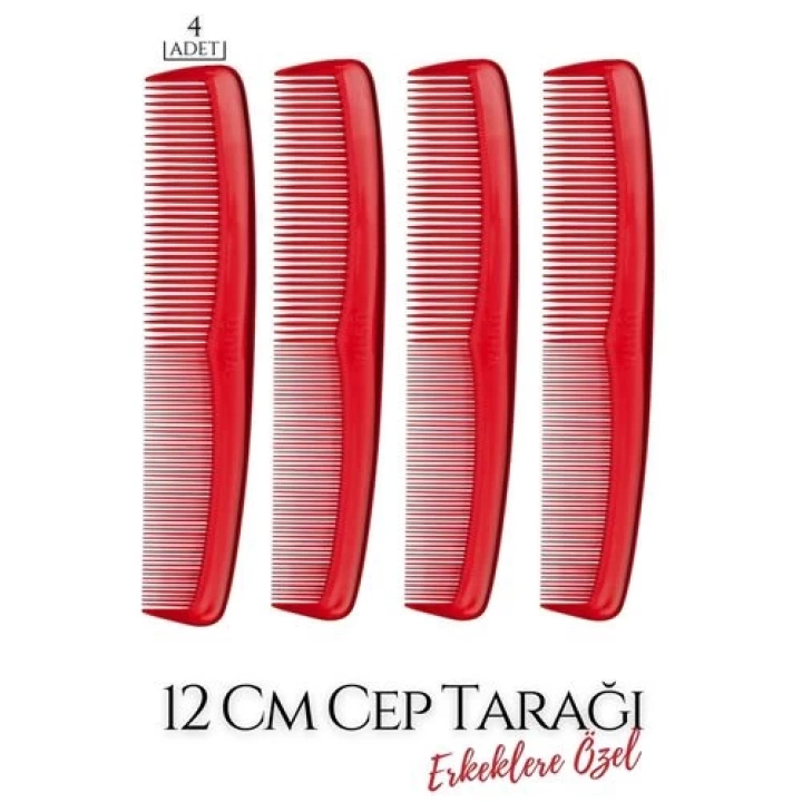 DKTT 12 Cm Erkek Cep Tarağı 4 ADET