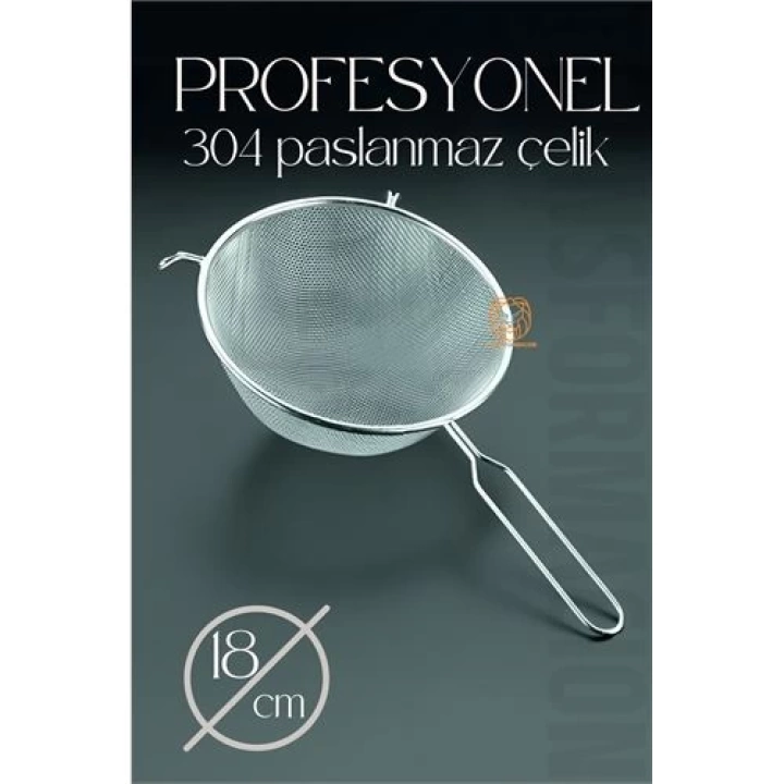 DKTT 18 Cm Süzgeç 304 Paslanmaz Çelik