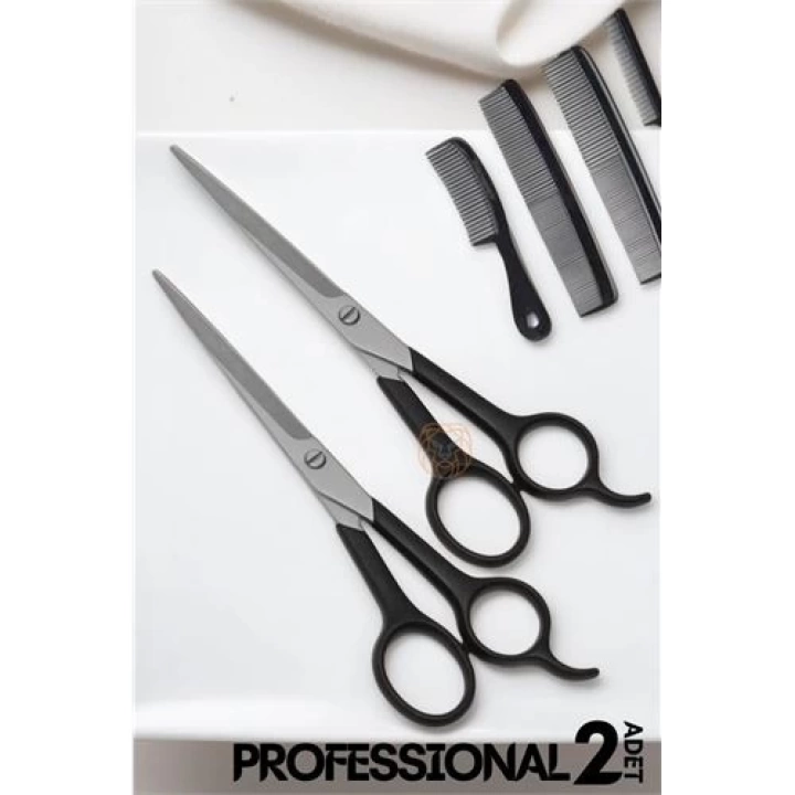 DKTT Berber Makası 2 ADET Profesyonel 6.5 inç Çelik