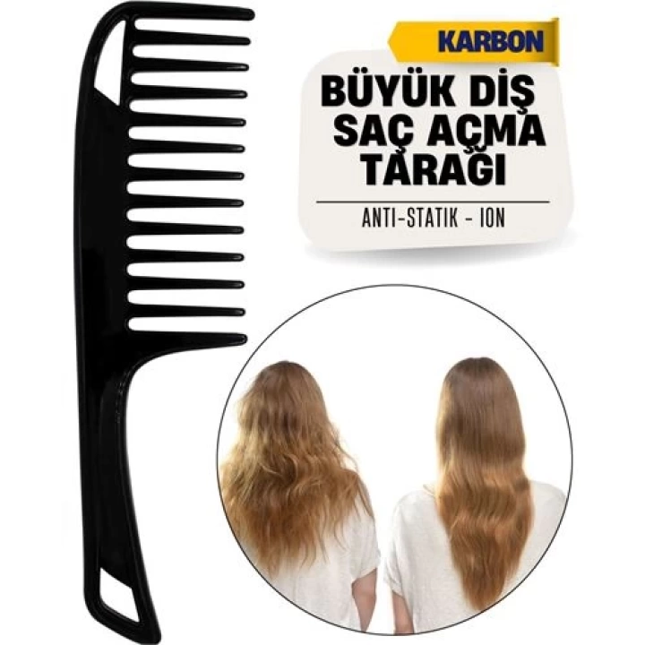 DKTT Büyük Diş Geniş Saç Açma Tarağı
