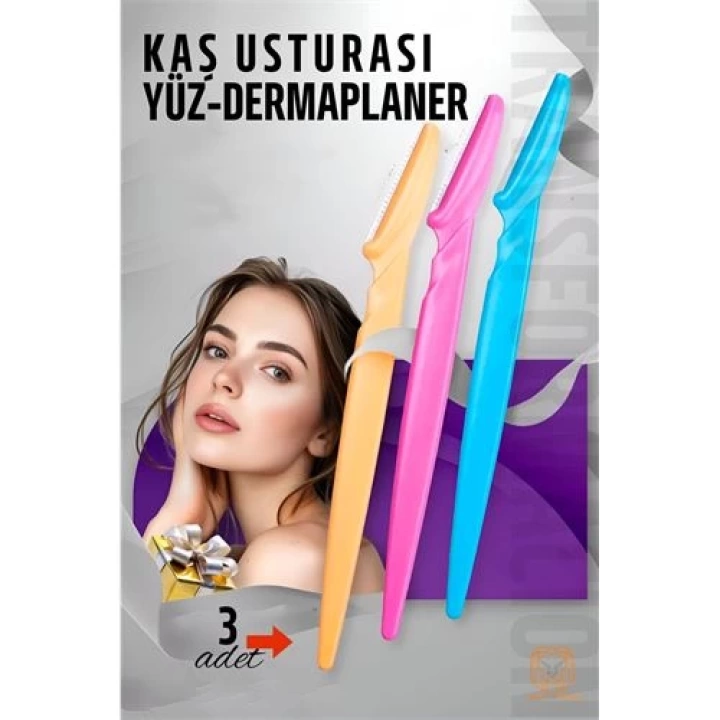 DKTT Kaş Şekillendirici Kaş Dermaplaner Yüz Usturası 3 ADET