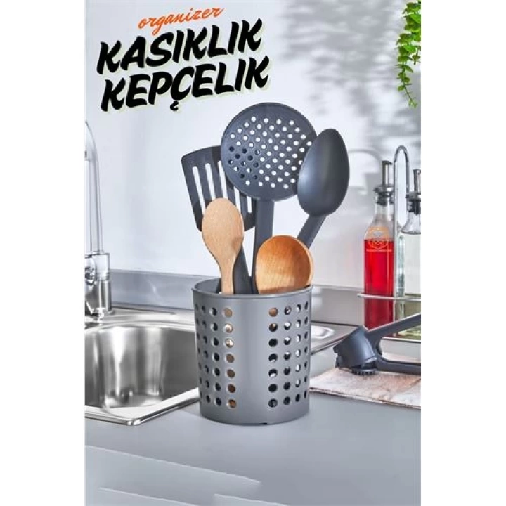 DKTT Kaşıklık Kepçelik Organizer GRİ