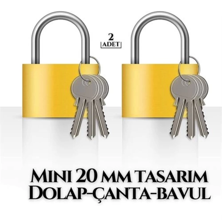 DKTT Mini 20mm Dolap Çanta Bavul Kilidi 2 ADET