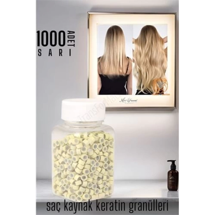 DKTT Nano Saç Kaynak Boncukları SARI 1000 adet